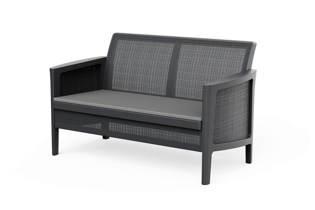 SÚPRAVA ZÁHRADNÉHO NÁBYTKU ATLAS - grafitová, Basics, plast