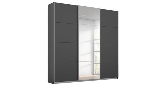 Schwebetürenschrank Mit Spiegel B: 203 cm Miami, Grau Metallic - Grau, MODERN, Holzwerkstoff (203/210/62cm) - Luca Bessoni