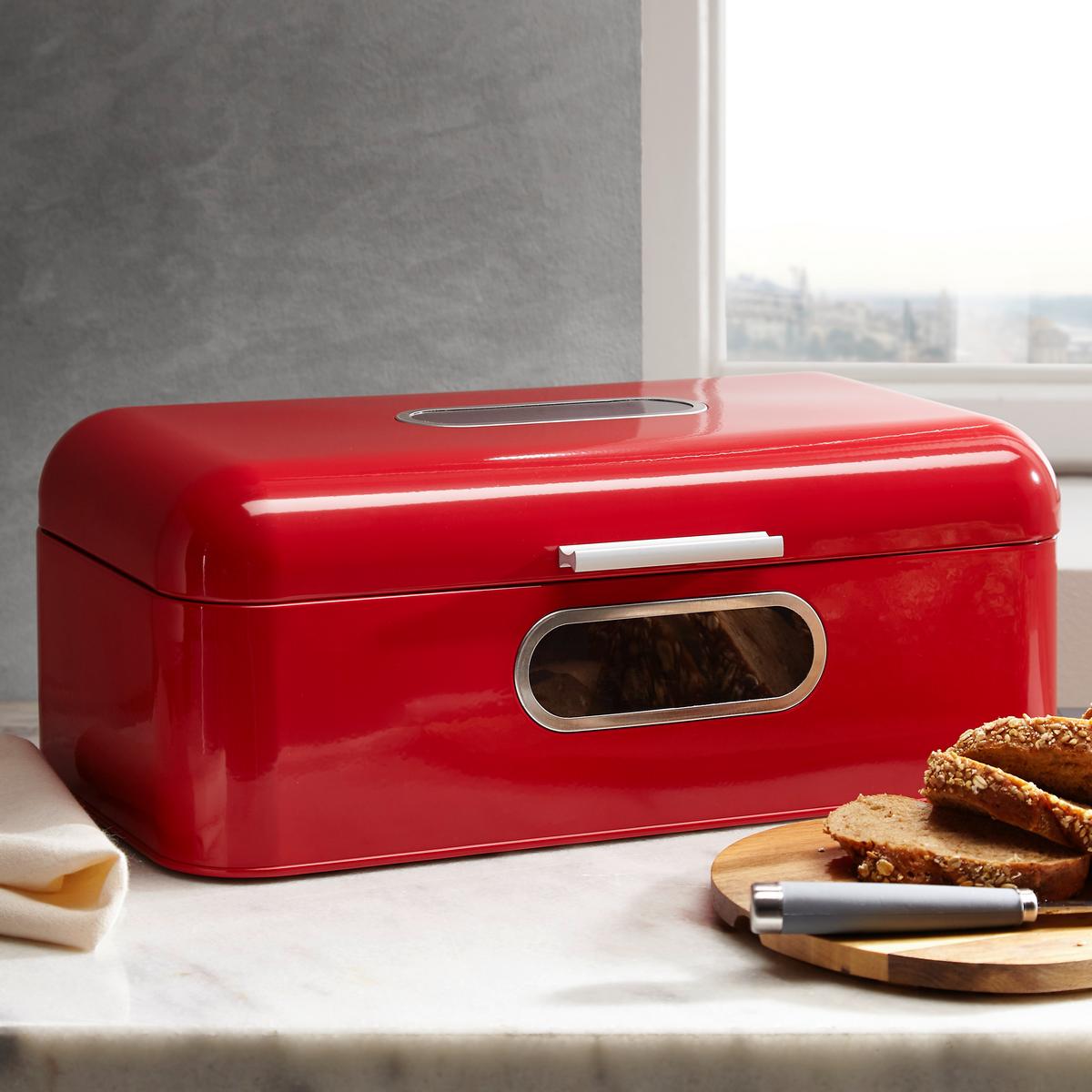 Brotkasten Echtwerk Retro - Rot, MODERN, Metall (42,5/23,8/17,0cm) - Echtwerk