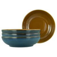Schüsselset Mallorca Blau, Braun 4--Teilig - Blau/Braun, Basics, Keramik - Creatable