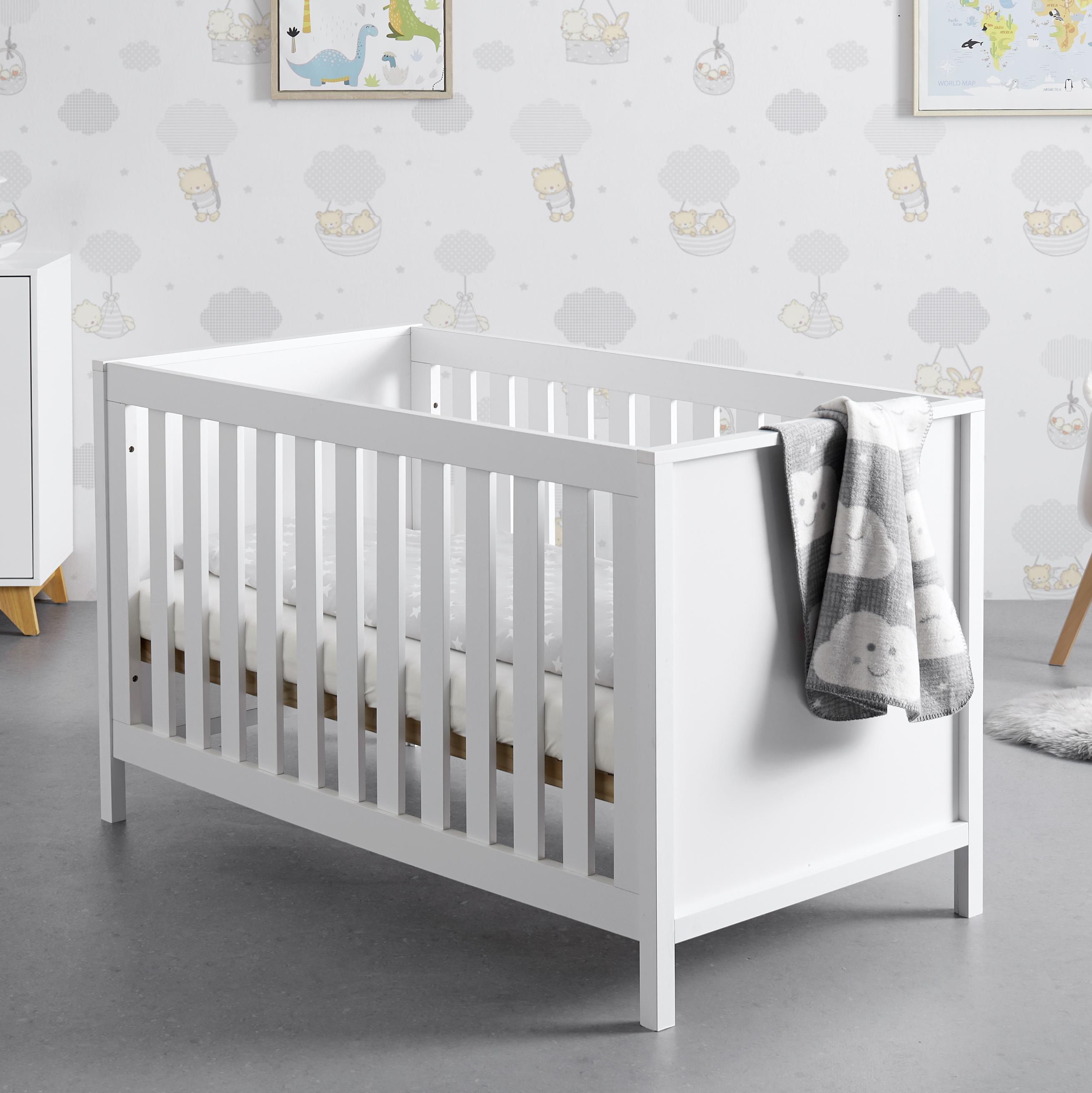 Detská postieľka MARIA - biela, Modern (145,8/75/84,4cm) - Bessagi Kids