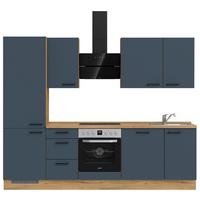 Küchenleerblock Easytouch High-Line, H6 Links - Blau/Eichefarben, MODERN, Holzwerkstoff (270cm) - Nobilia