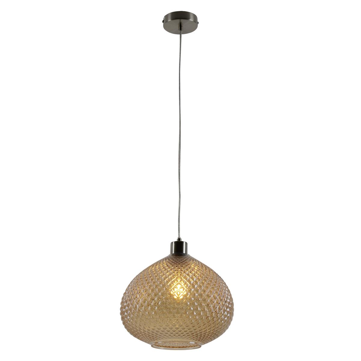 Hängeleuchte Surrat H: 130 cm 1-Flammig, Orientdesign - Braun, Design, Glas/Kunststoff (29/130cm) - Näve