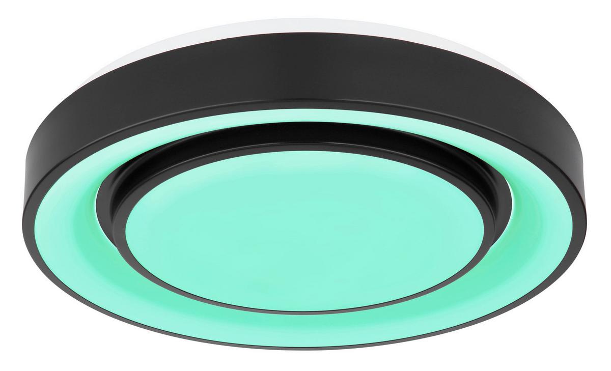 STROPNÉ LED SVIETIDLO SULLY - čierna/opálová, Design, kov/plast (38/7.5cm) - Globo