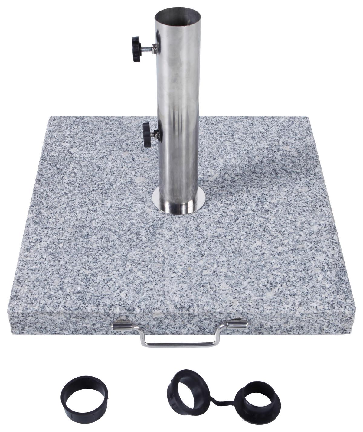 Sonnenschirmständer Sydney - Grauweiß, MODERN, Stein/Metall (45/38/45cm) - Beldano