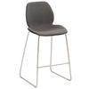 Barhocker My Solo Anthrazit/schwarz - Edelstahlfarben/Anthrazit, KONVENTIONELL, Textil/Metall (49/97/52cm) - Livetastic