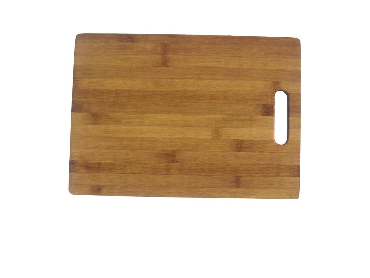 Schneidebrett Aus Bambus Davis S L/B: ca. 34/24 cm - Naturfarben, KONVENTIONELL, Holz (34/24/1,2cm) - James Wood