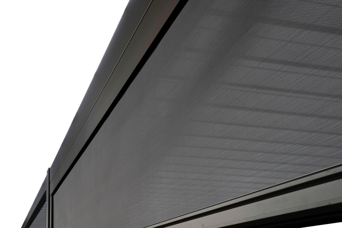 Pavillon-rollo Mirador B: 279 Cm, Wetterfest - Anthrazit/Grau, MODERN, Textil/Metall (360/250/10cm) - Gardenson