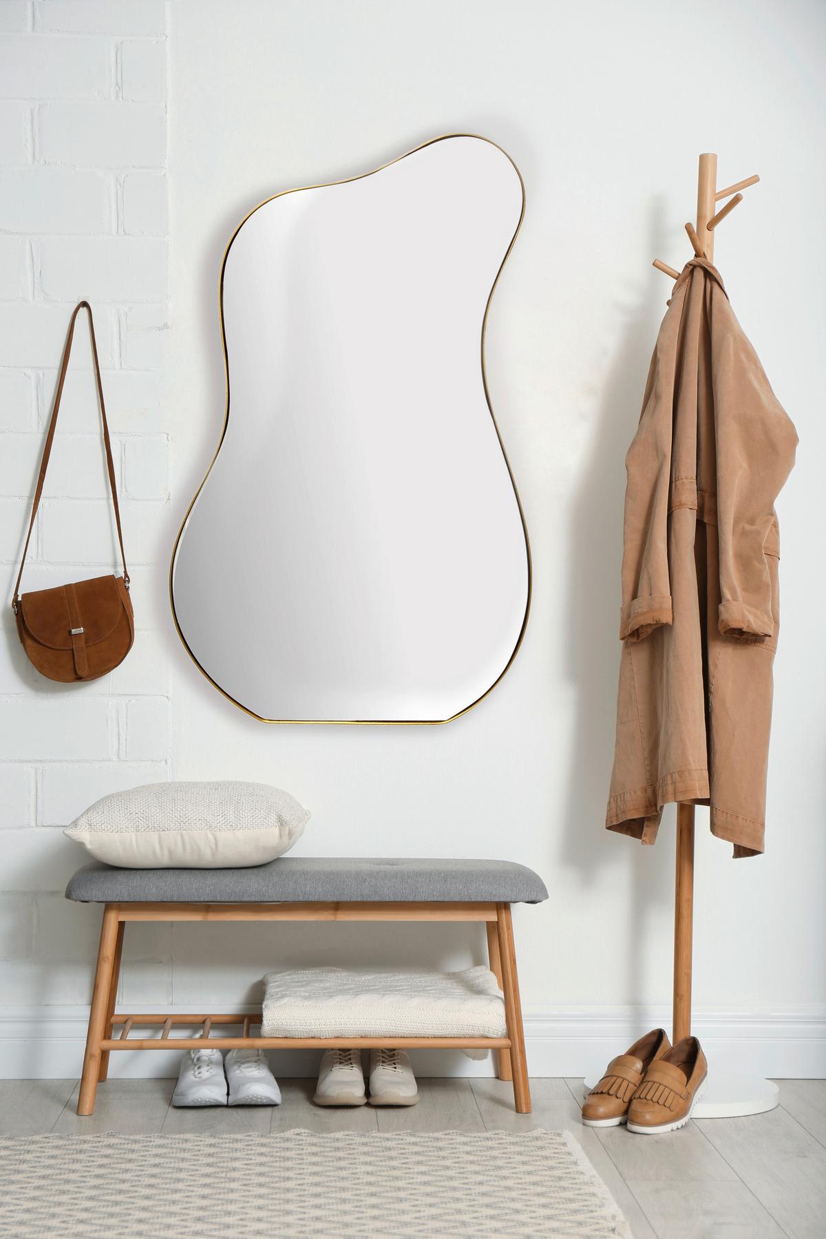 Wandspiegel Goldfarben B: 60 cm - Goldfarben, Design, Glas/Metall (60/100/2,5cm) - MID.YOU