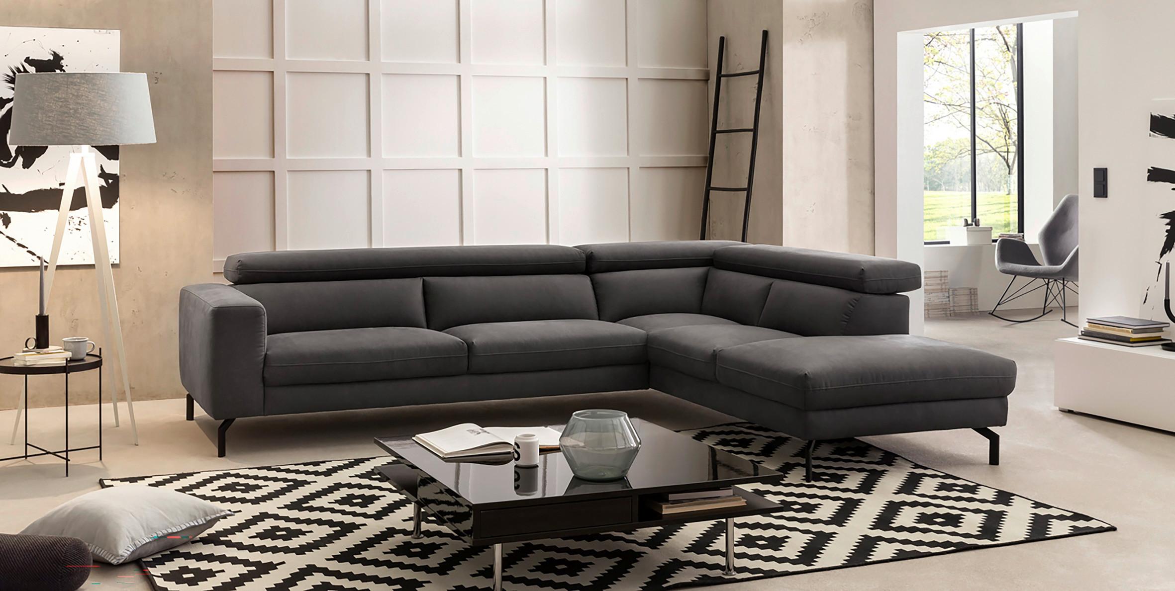 Ecksofa California - Dunkelgrau/Schwarz, MODERN, Textil (305/233cm) - Trendmanufaktur