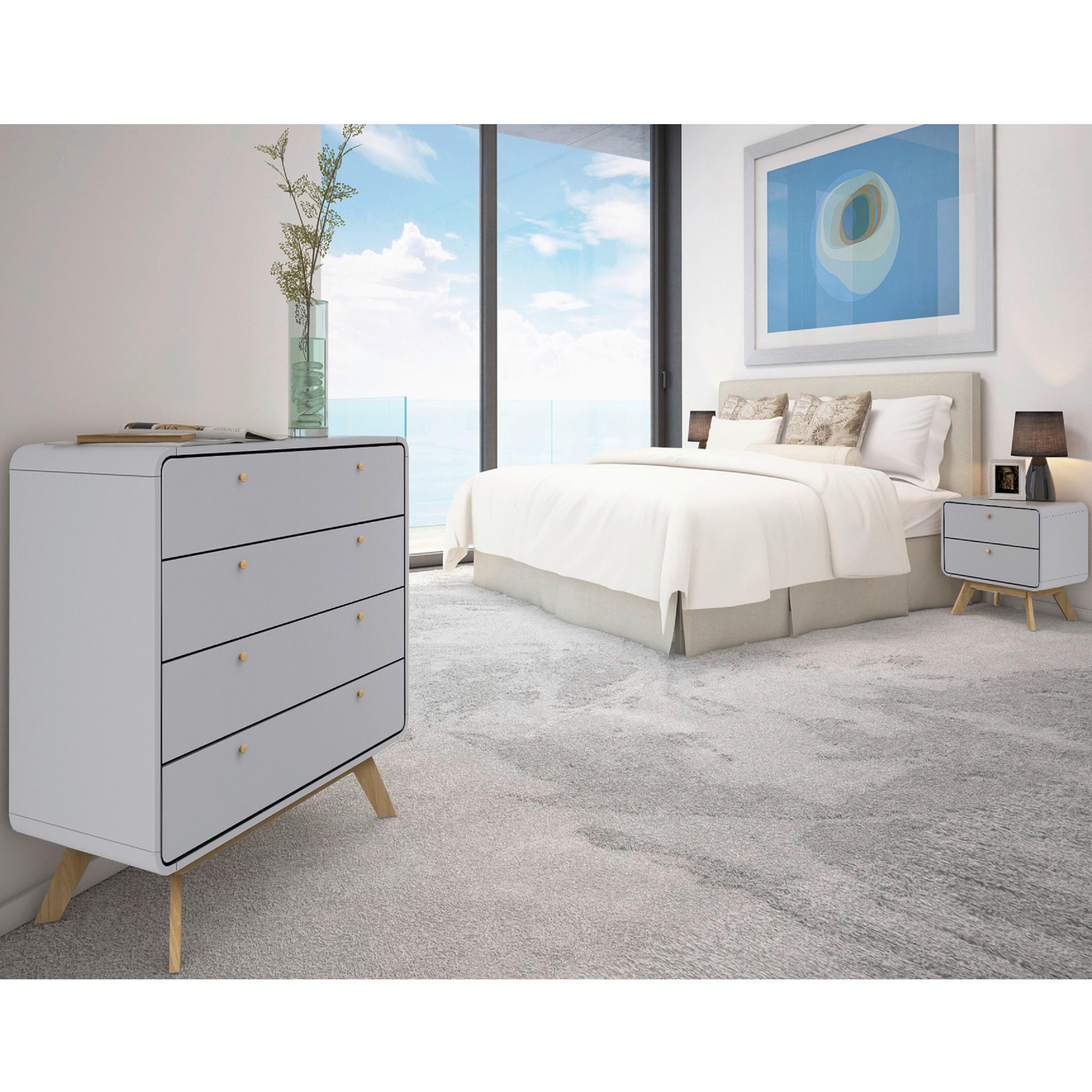 Kommode Cassie Grau 80 cm - Eichefarben/Grau, Design, Holzwerkstoff (80/88/39cm) - MID.YOU