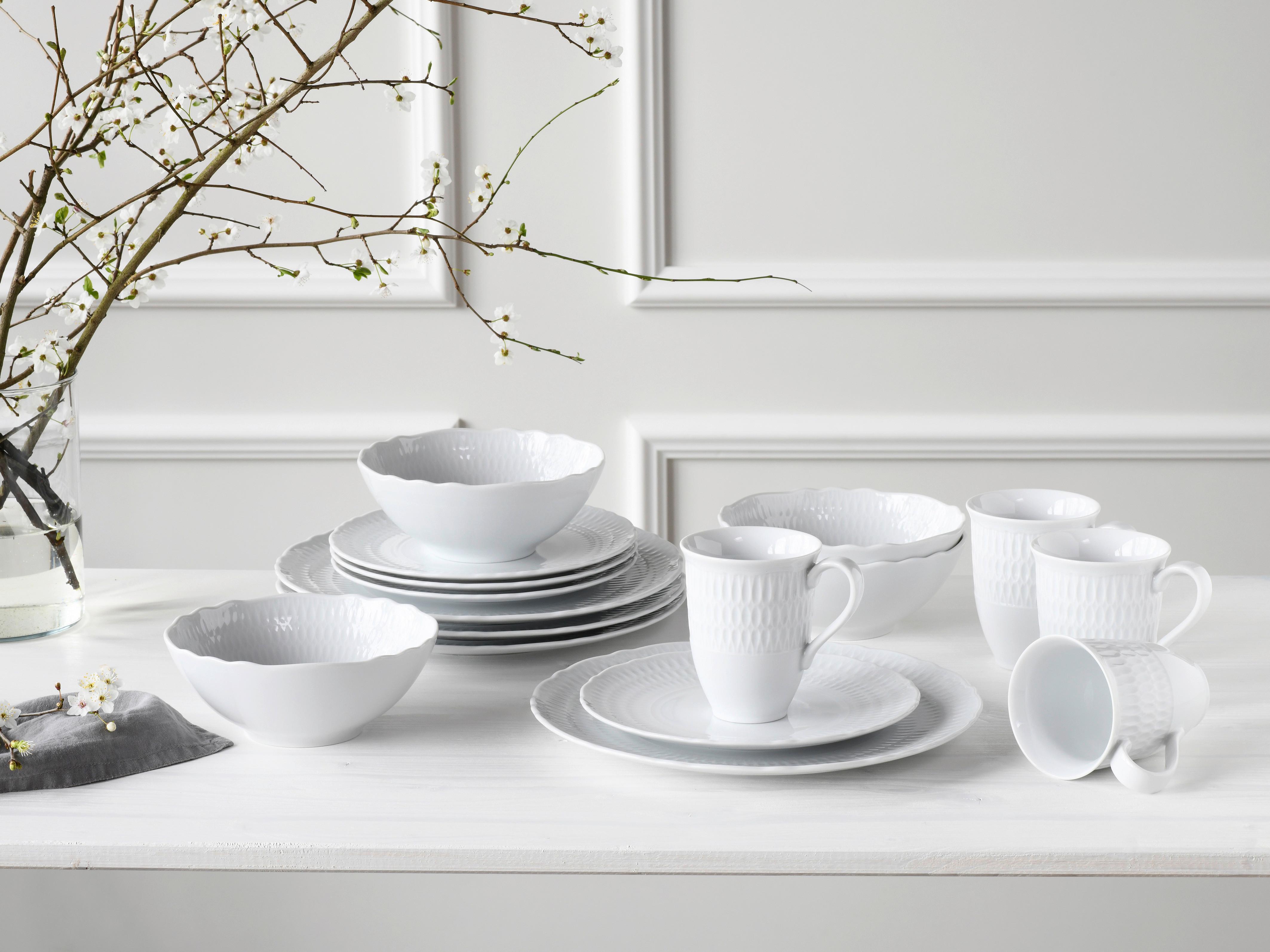 Kombiservice Sofia 16--Teilig., Weiß - Weiß, Design, Keramik - Creatable