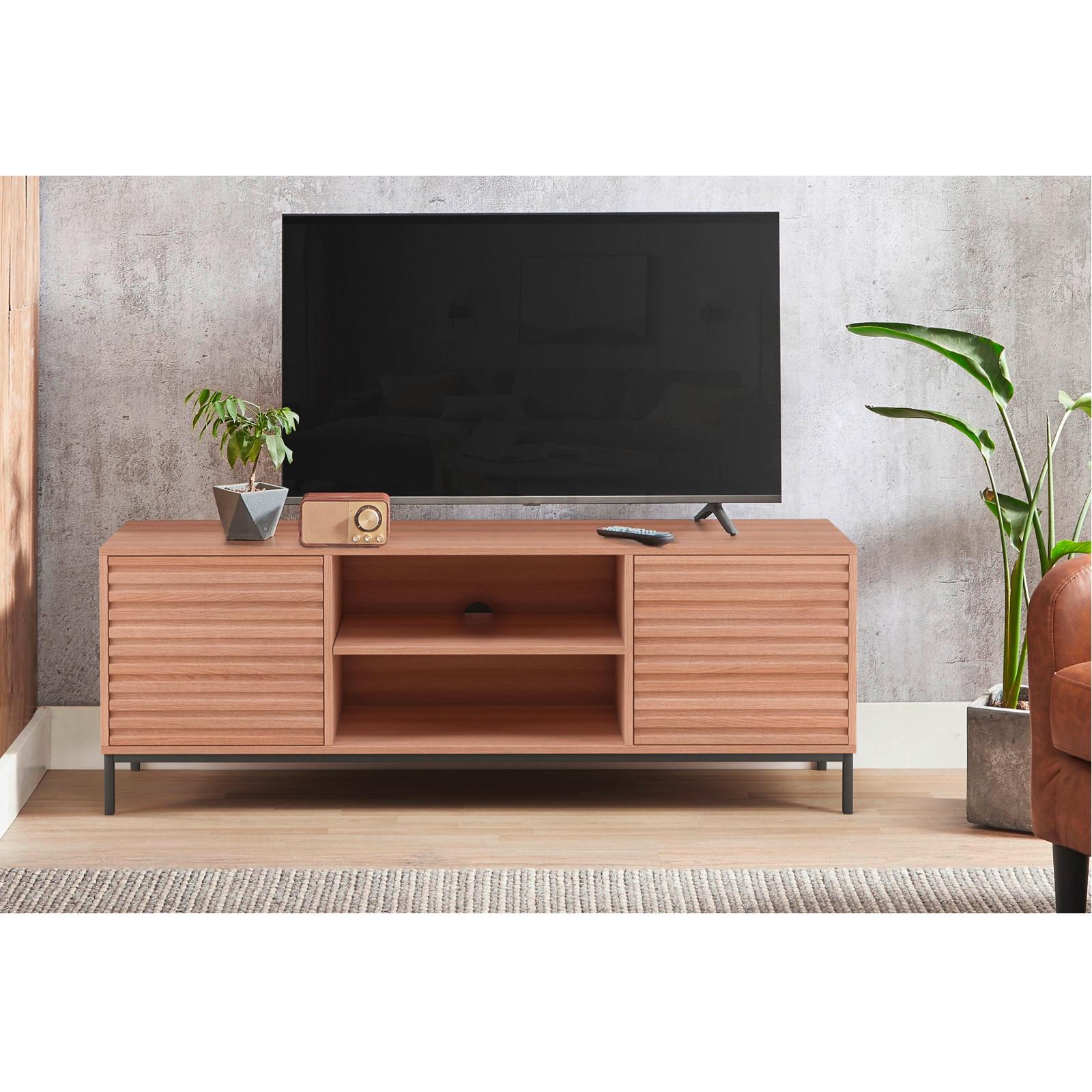 Lowboard Celine Naturfarben B: 140 cm - Schwarz/Naturfarben, Design, Holzwerkstoff (140/50/40cm) - MID.YOU
