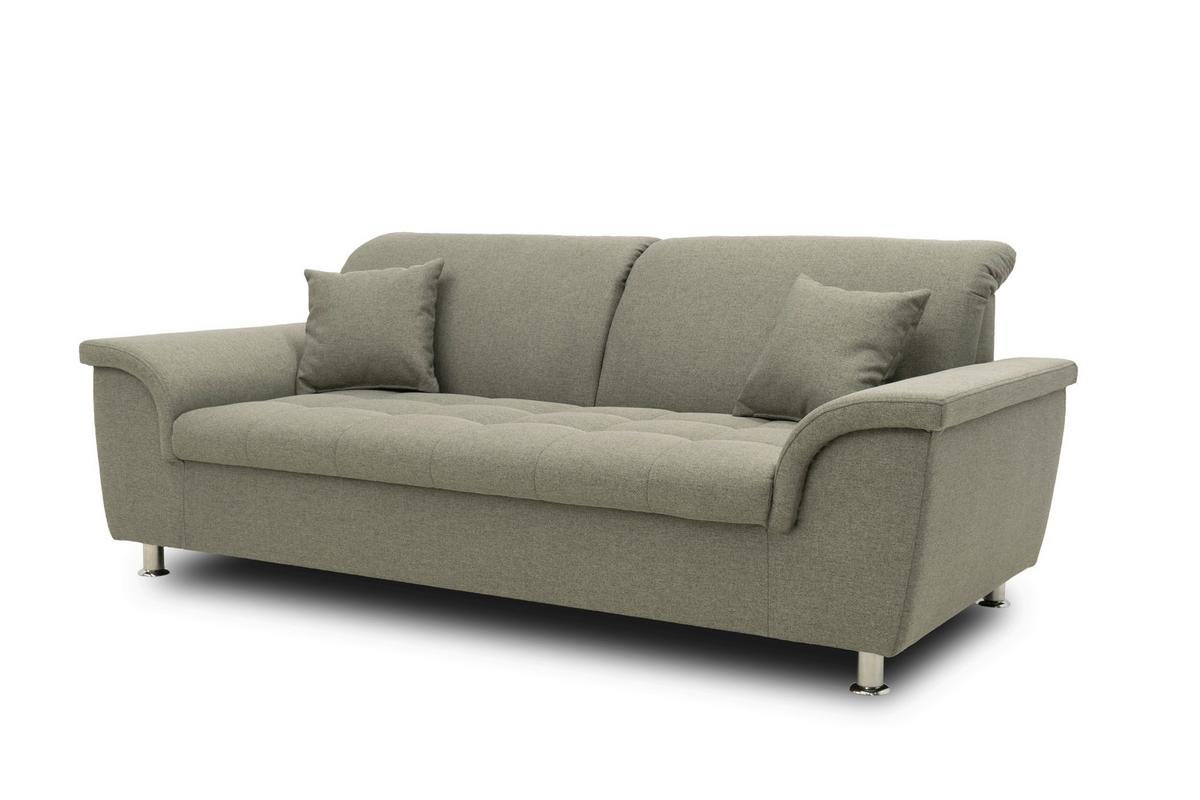 2-sitzer-sofa Franzi Silberfarben Webstoff - Chromfarben/Graubraun, KONVENTIONELL, Textil (210/81/97cm) - MID.YOU