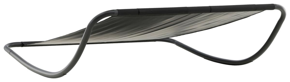 Doppel-sonnenliege Gordo Metall/textil - Schwarz, KONVENTIONELL, Textil/Metall (180/48/200cm) - Gardenson