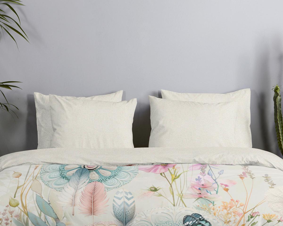 BETTWÄSCHE MAYSA - Multicolor/Creme, Basics, Textil (140/200cm)