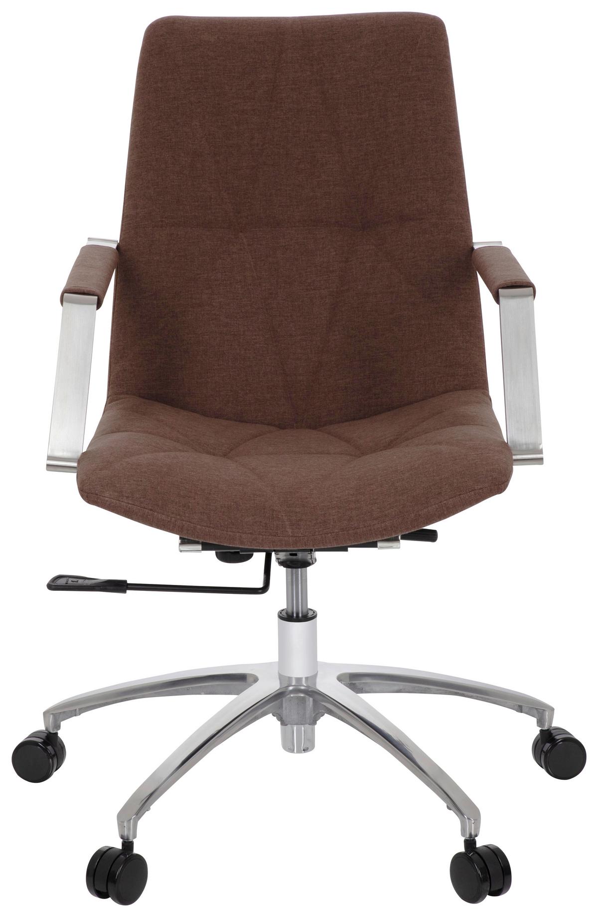 Drehstuhl Saranto Ii Braun - Alufarben/Braun, MODERN, Kunststoff/Textil (57/100/75cm) - MID.YOU