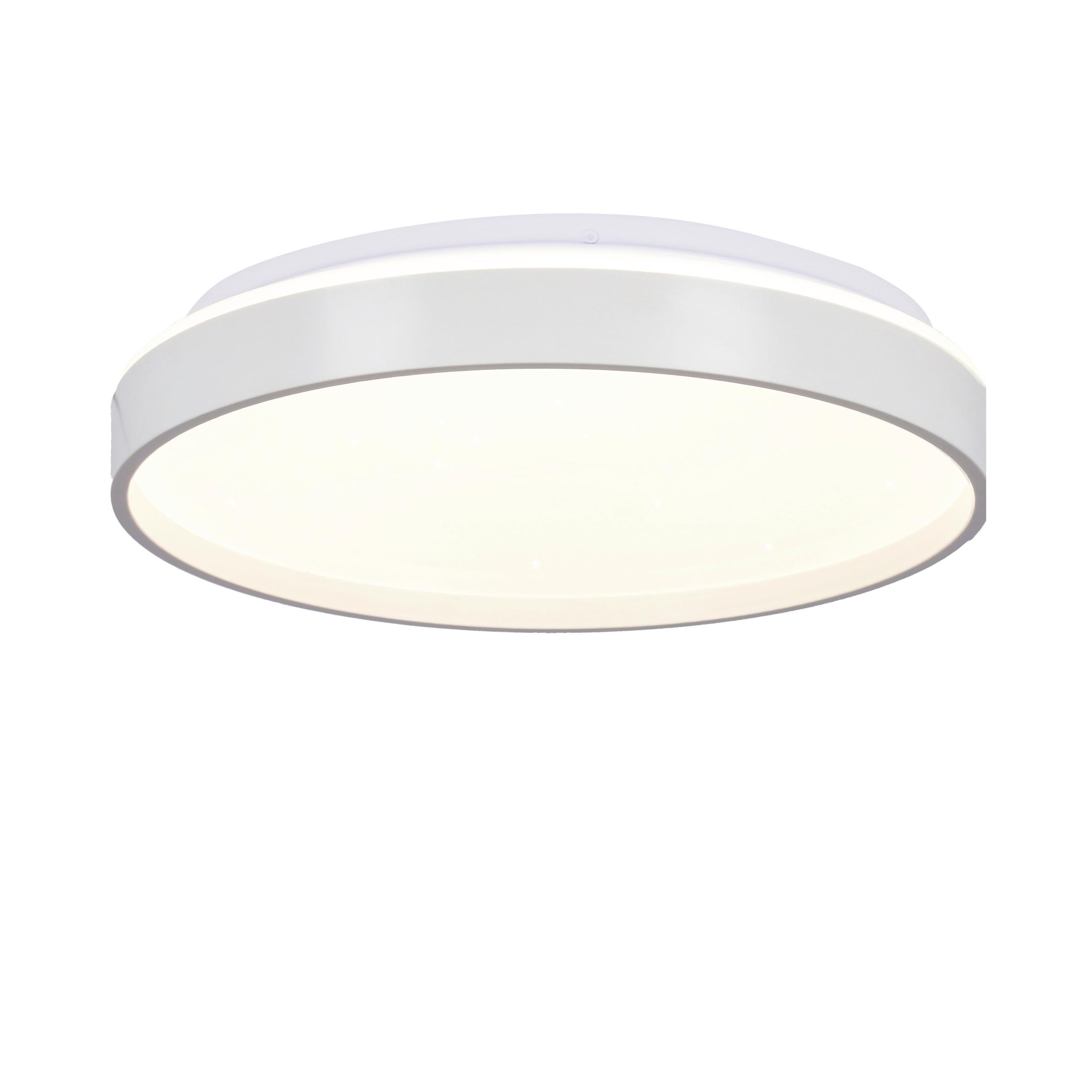 Led-deckenleuchte 13-11282 Texas - Weiß, KONVENTIONELL, Kunststoff/Metall (29/29/6cm)