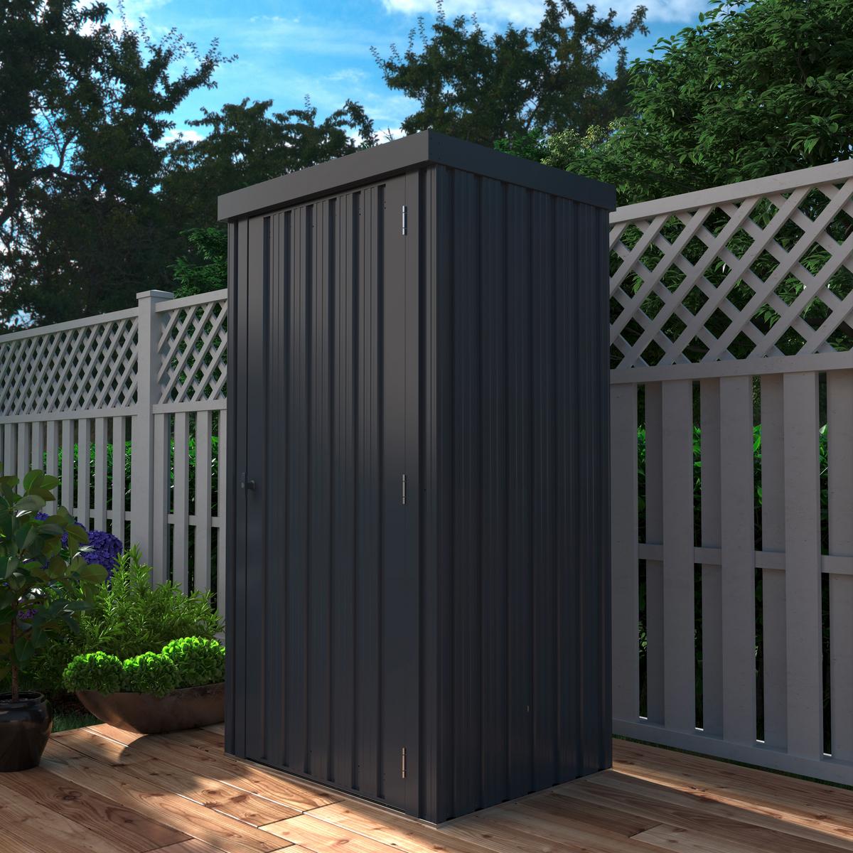 Gerätehaus 98x189x81 cm - Anthrazit, Basics, Metall (98/189/81cm)