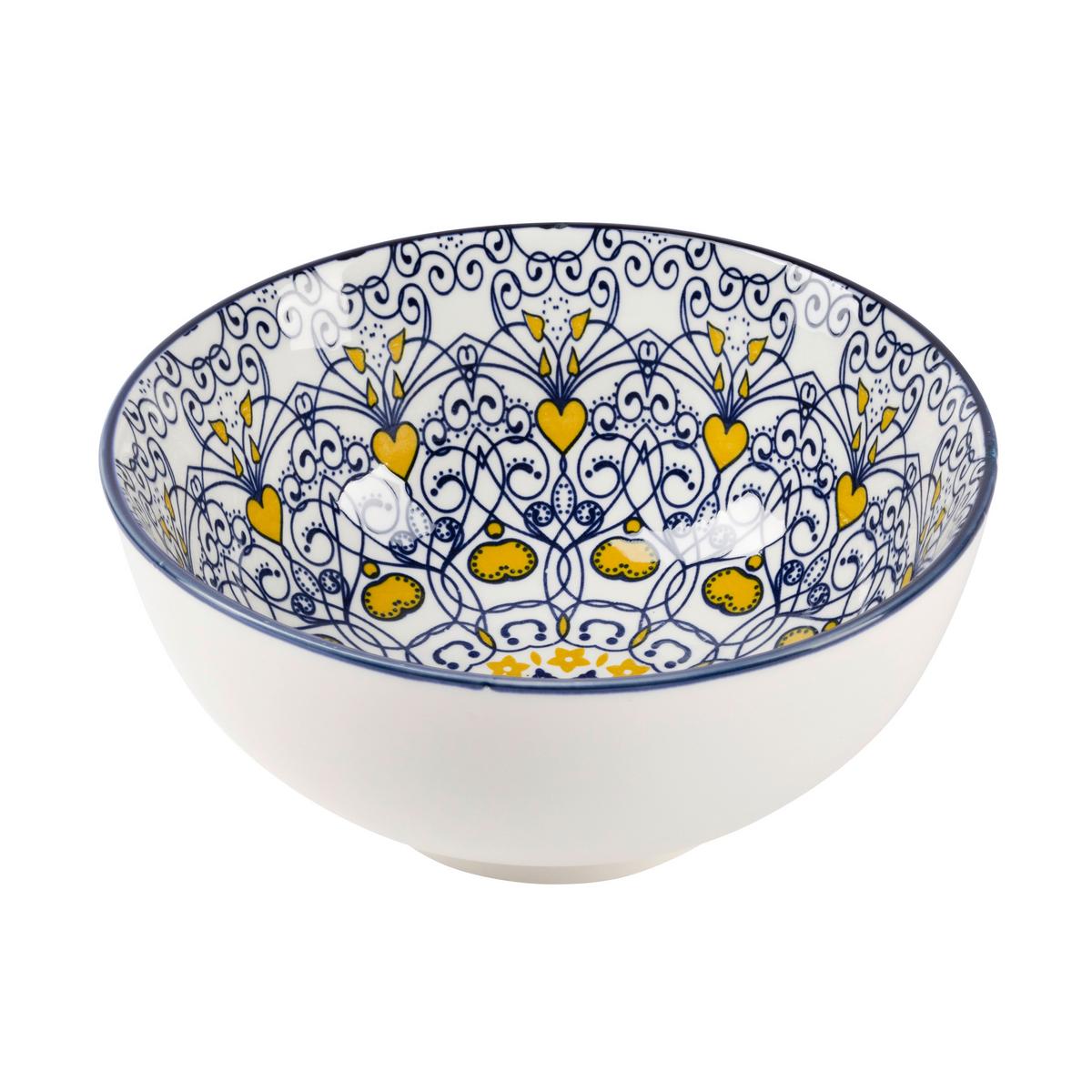 Miska na müsli Maja, 1600ml - modrá/žlutá, Lifestyle, keramika (19,5/10cm) - Mömax