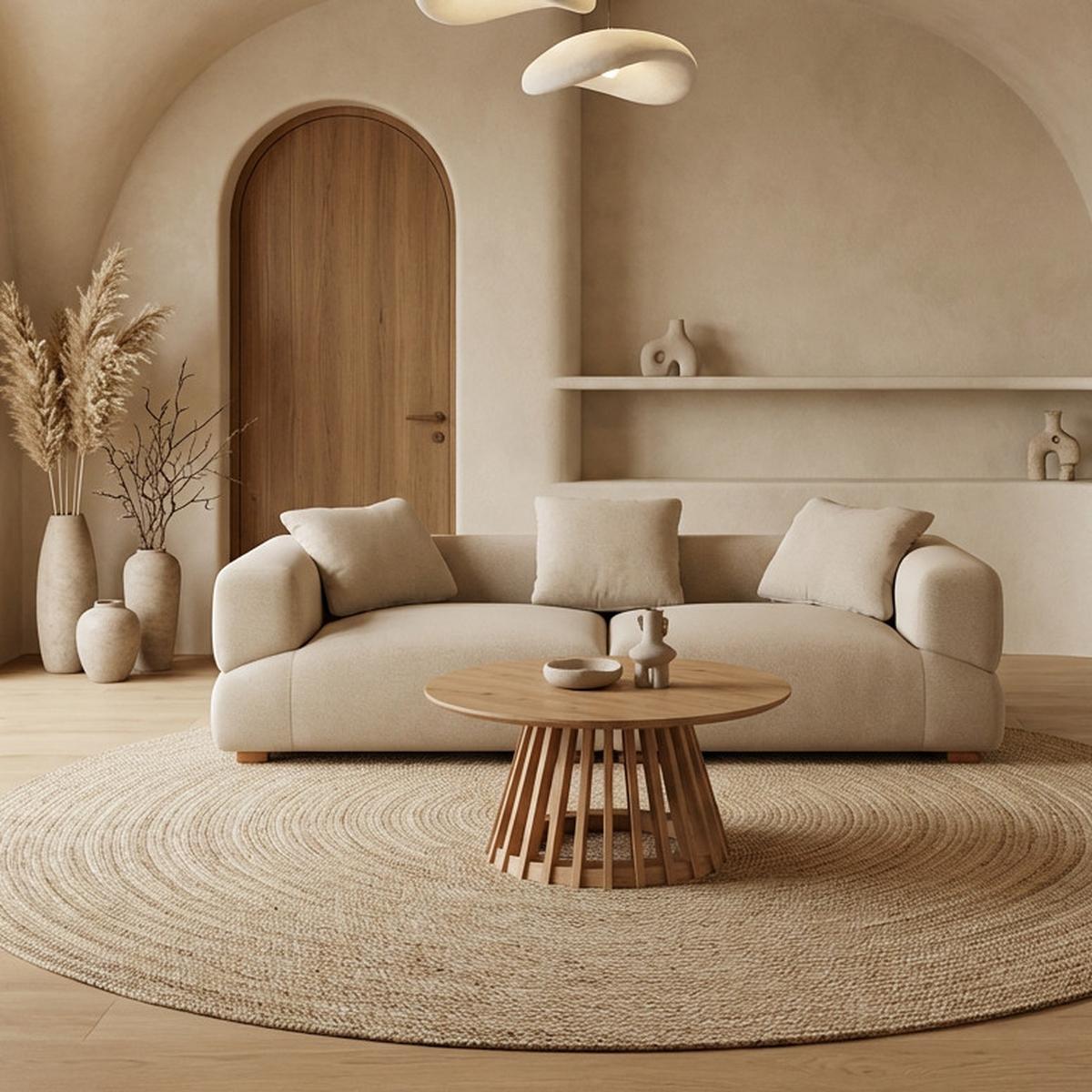 Pohovka TALIA, béžový samet, max.360 kg - khaki/přírodní barvy, Moderní, dřevo/textil (237/60,5/98cm) - Bessagi Home