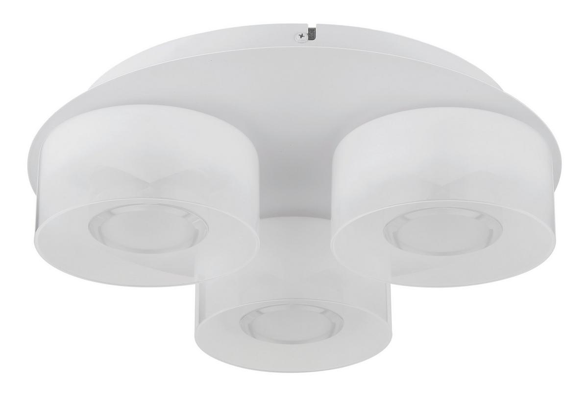 STROPNÍ SVÍTIDLO LUNOU - bílá, Basics, kov/plast (38/38/11,5cm)