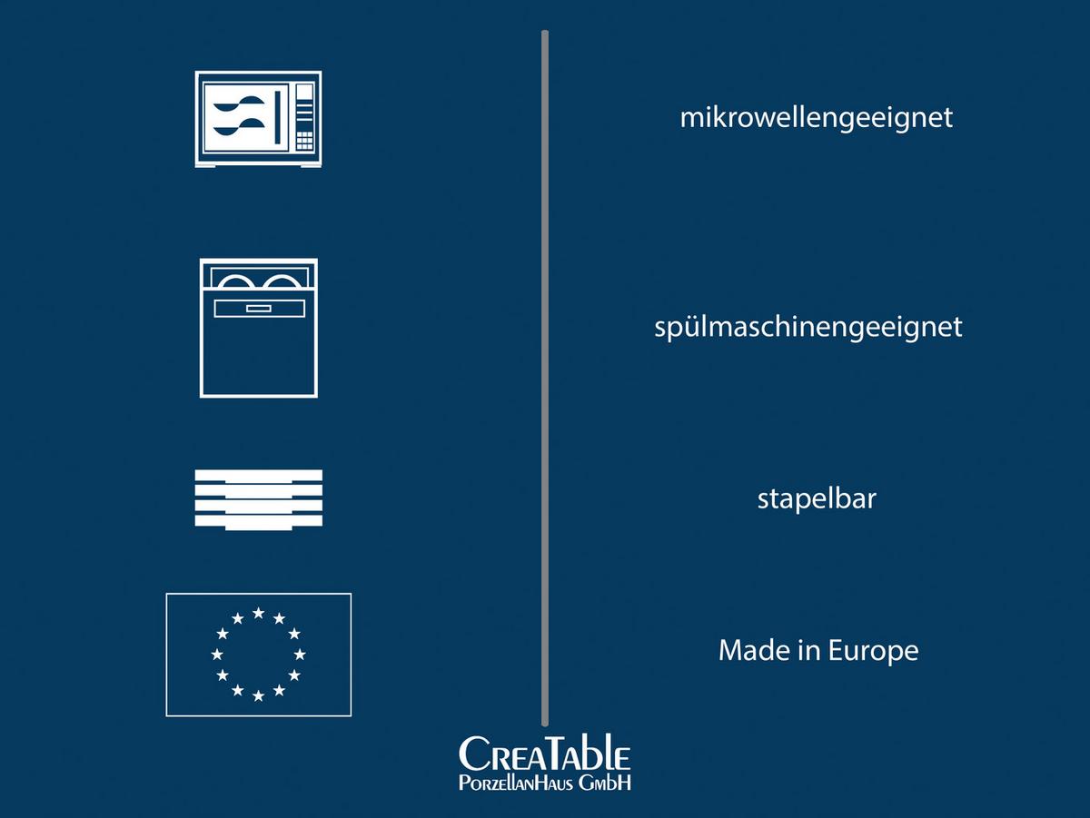Kombiservice Chef Collection 30--Teilig. Schwarz , Weiß - Grauweiß/Schwarz, Basics, Keramik - Creatable