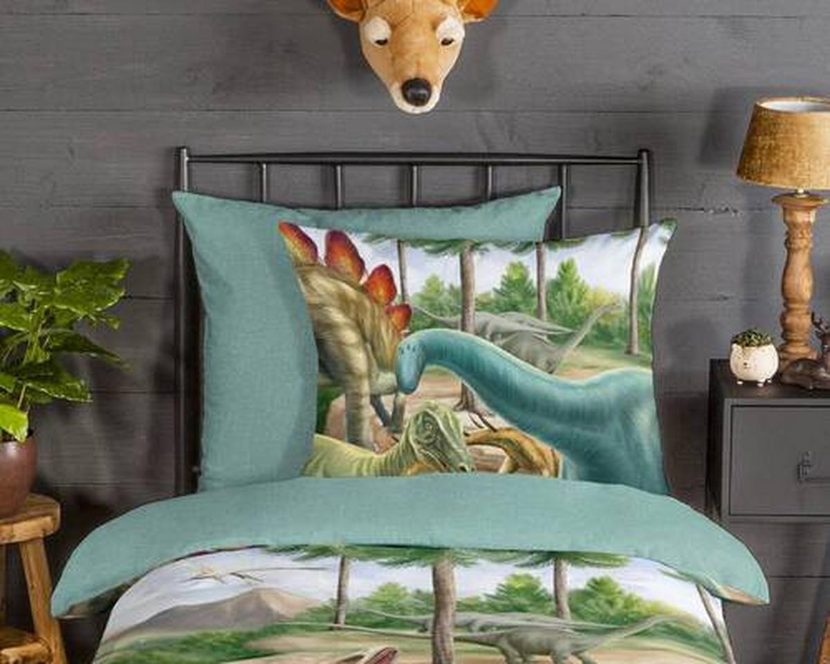 Jugendbettwäsche Prehistory Multicolor 135x200 cm - Multicolor, Design, Textil (135/200cm)