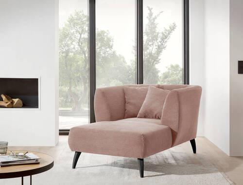 XXL-Sessel inkl. Zierkissen Colori Rosa - Schwarz/Rosa, MODERN, Textil (108/84/155cm) - MID.YOU