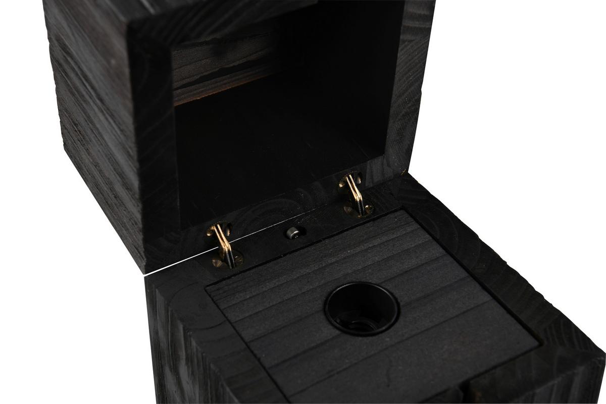 Tischleuchte 514110102 Treasure - Schwarz, Trend, Holz (12/12/16cm) - Trio Leuchten