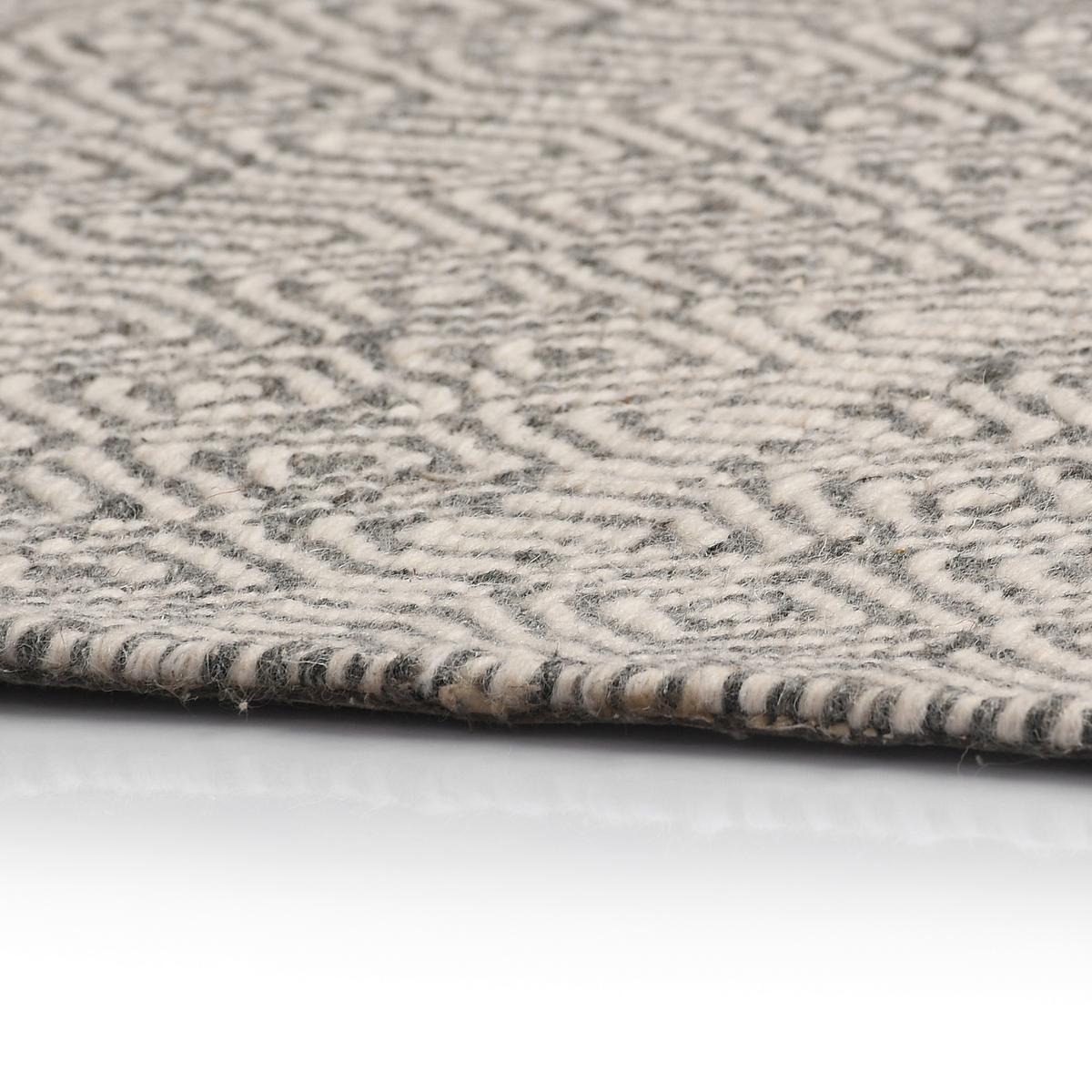 Wollteppich Kiana Mit Grauer Naturfarbe - Grau, Basics, Textil (190/290cm)