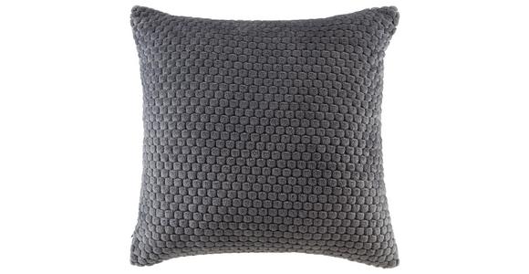Zierkissen Belinda 45x45 Cm Polyester Anthrazit Mit Zipp - Anthrazit, ROMANTIK / LANDHAUS, Textil (45/45cm) - James Wood