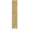 Kleiderschrank Kivo Eiche Artisan Dekor, B: 45 cm - Eiche Artisan, Basics, Holzwerkstoff (45/239,40/52,1cm)