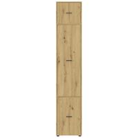 Kleiderschrank Kivo Eiche Artisan Dekor, B: 45 cm - Eiche Artisan, Basics, Holzwerkstoff (45/239,40/52,1cm)