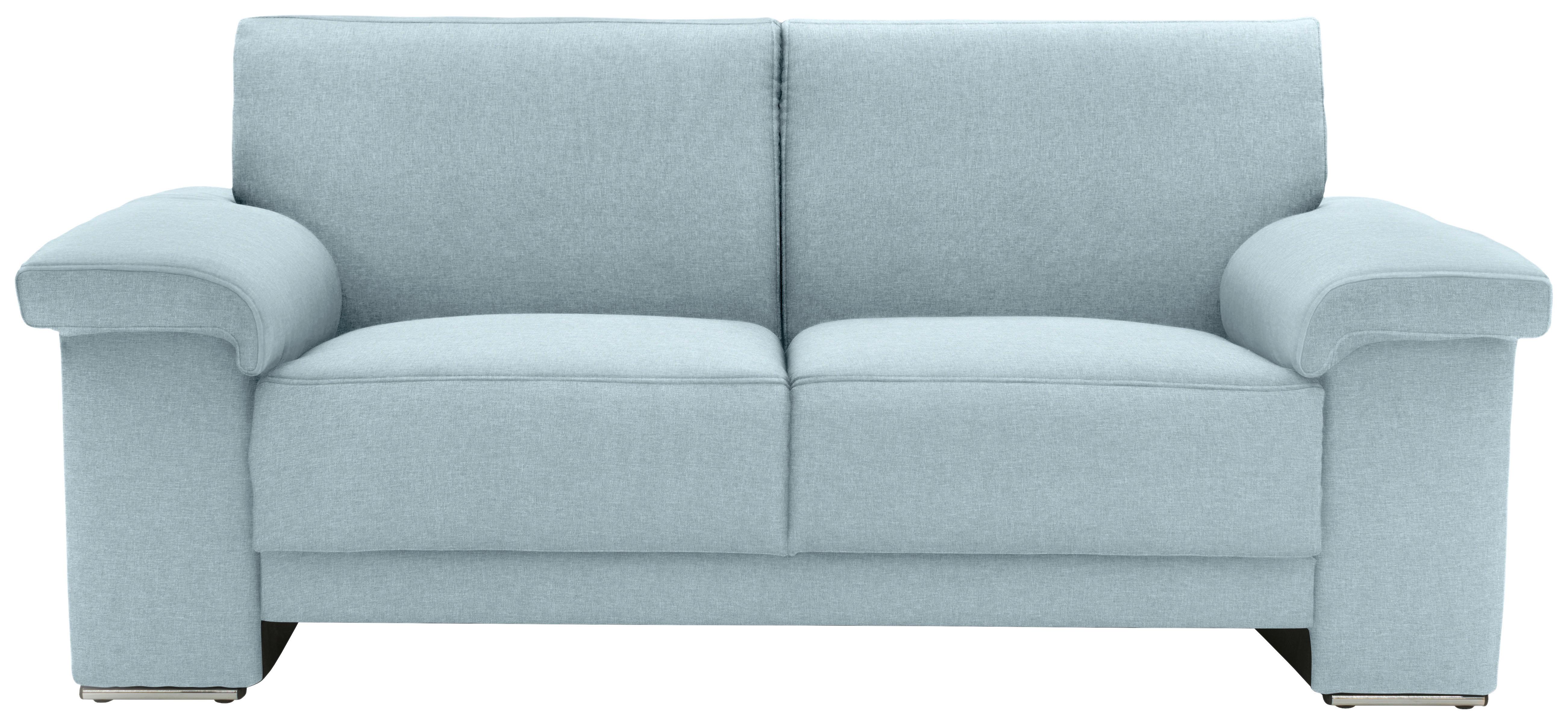 2-Sitzer-Sofa Arizona Hellblau - Chromfarben/Hellblau, KONVENTIONELL, Textil (185/84/91cm) - MID.YOU