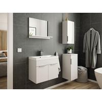 WASCHTISCHKOMBI Slimline Weiß B: 59,5cm - Weiß, Basics, Holzwerkstoff/Stein (59,5cm) - MID.YOU