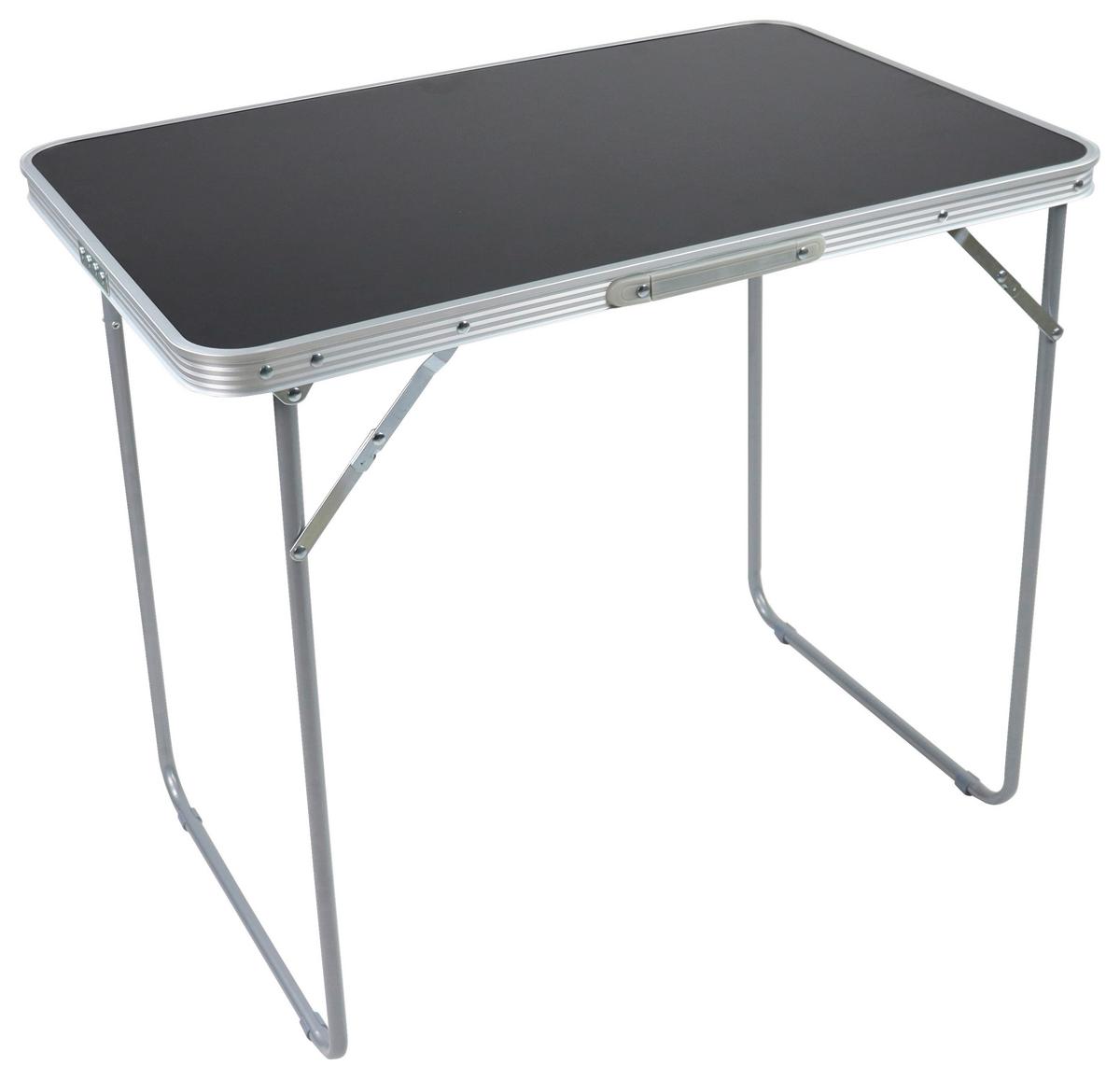 Campingtisch Galdas M Schwarz B: 53 cm - Schwarz, MODERN, Holzwerkstoff/Kunststoff (80/53/70cm) - Ambia Garden