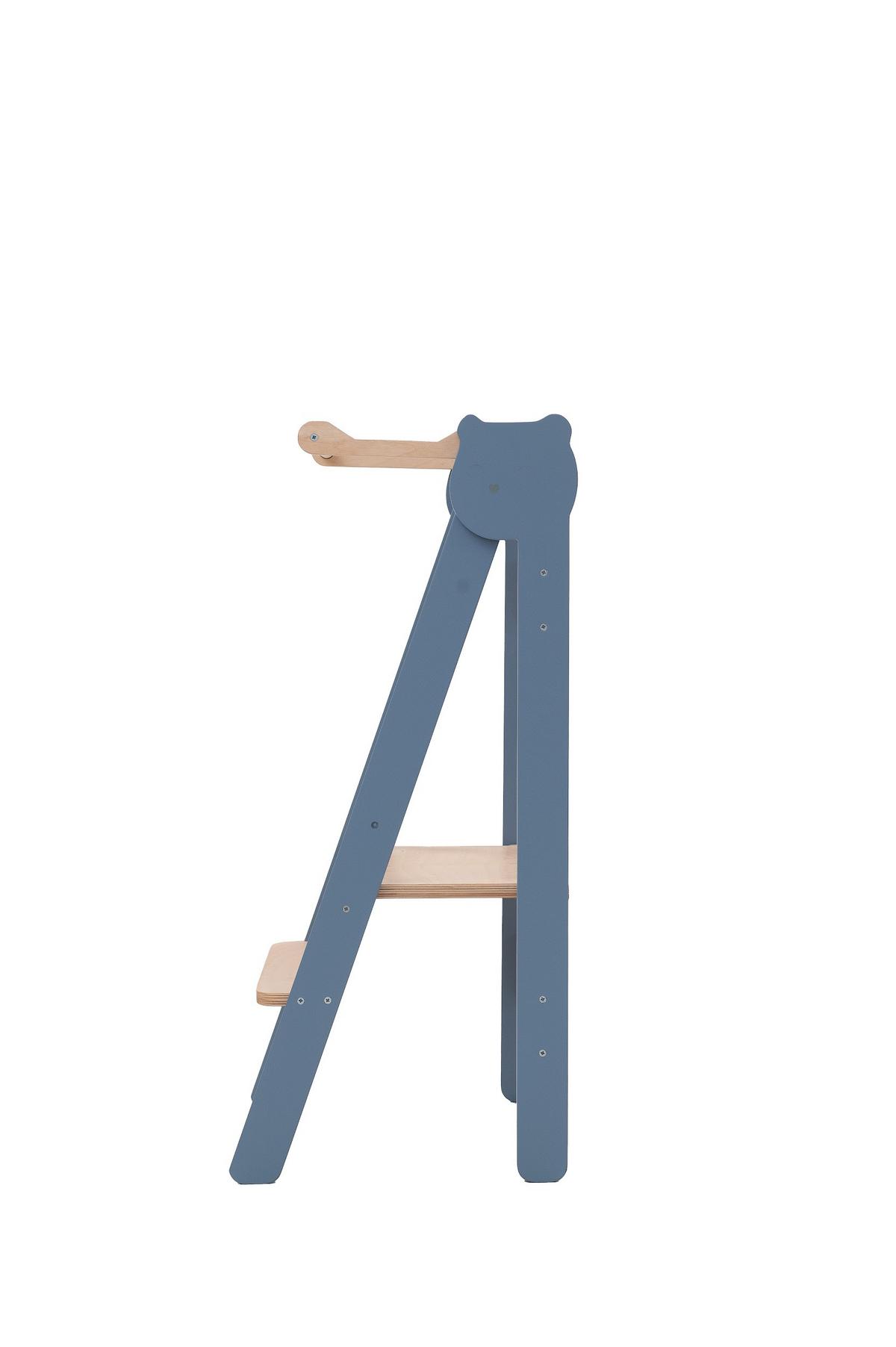 Lernturm Space Saving Blau/natur - Basics, Holz (38/90/40cm)