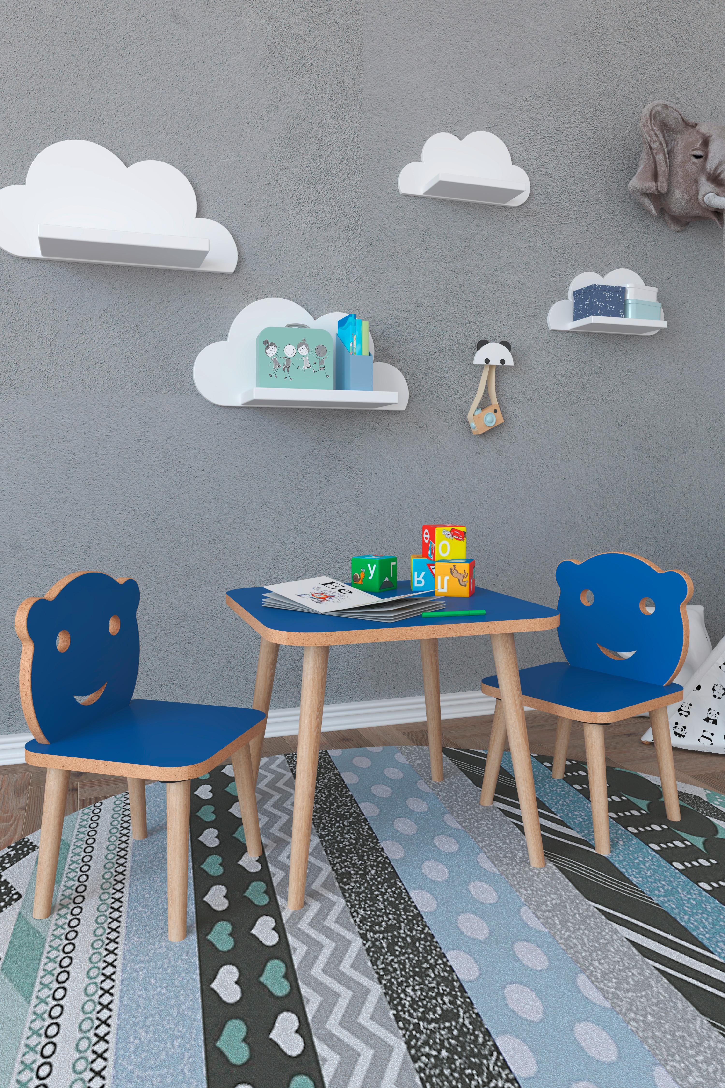 Kindersitzgruppe Lilula Blau Lilula - Blau, MODERN, Holzwerkstoff - MID.YOU