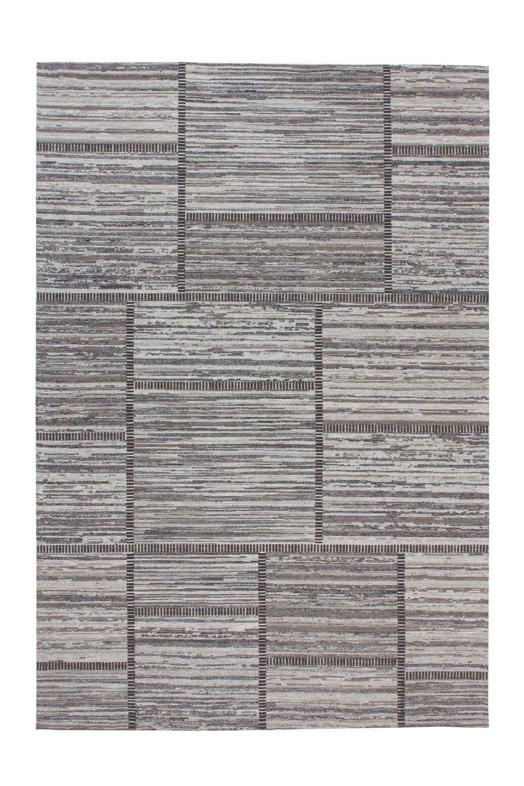 Flachwebteppich Grau/ Naturfarben Phoenix 120x170 cm - Naturfarben/Grau, KONVENTIONELL, Textil (160kg) - Kayoom