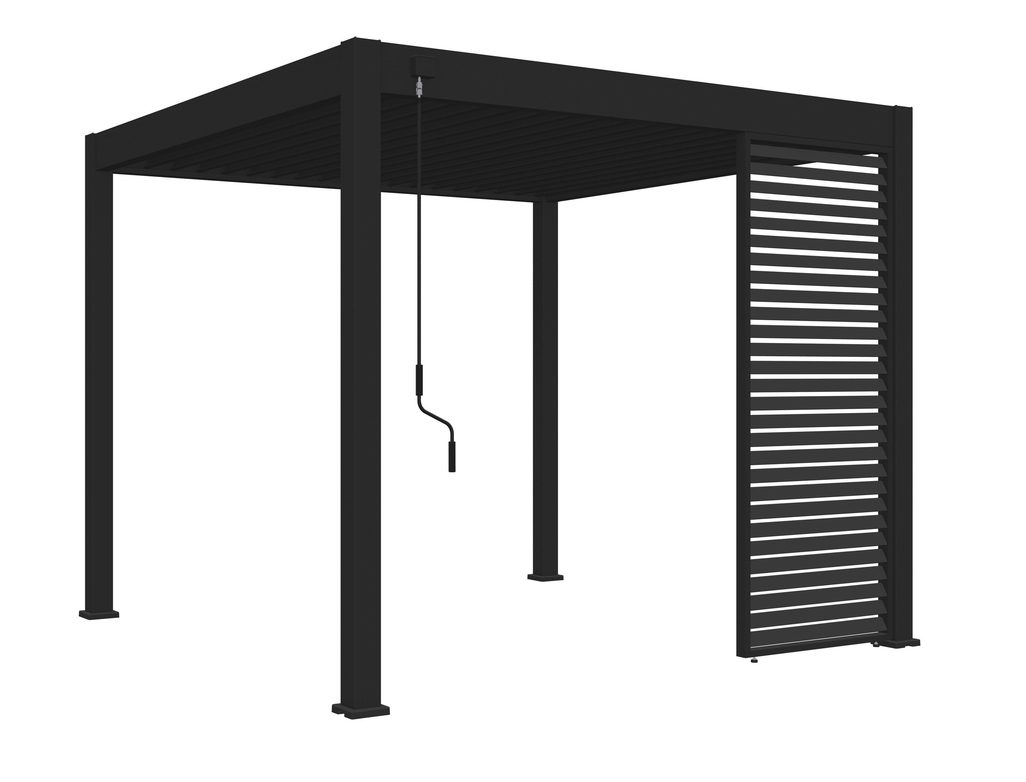 Pergola-seitenteil 93x235x10cm Wetterfest - Anthrazit, Basics, Metall (93/235/10cm) - WEIDE