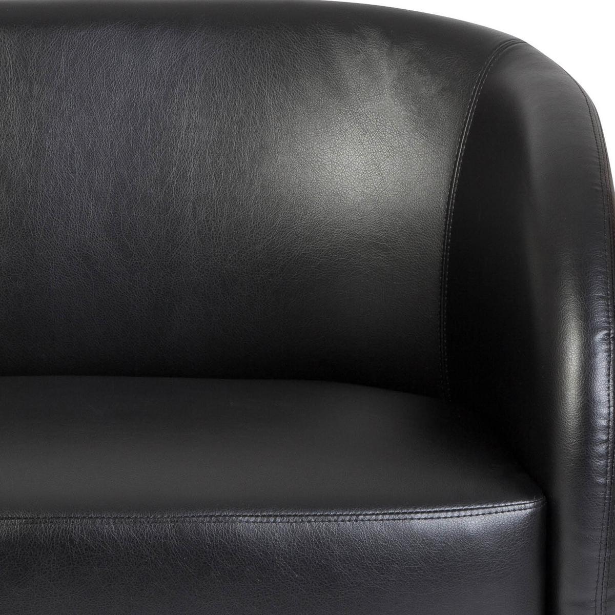 2-sitzer-sofa St. Lucia St. Lucia Schwarz - Chromfarben/Schwarz, MODERN, Textil (118/85/58cm) - MID.YOU