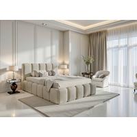 Polsterbett Artamide Sandfarben Lf: 160x200 Cm - Sandfarben, MODERN, Holz/Textil (160/200cm) - Livetastic
