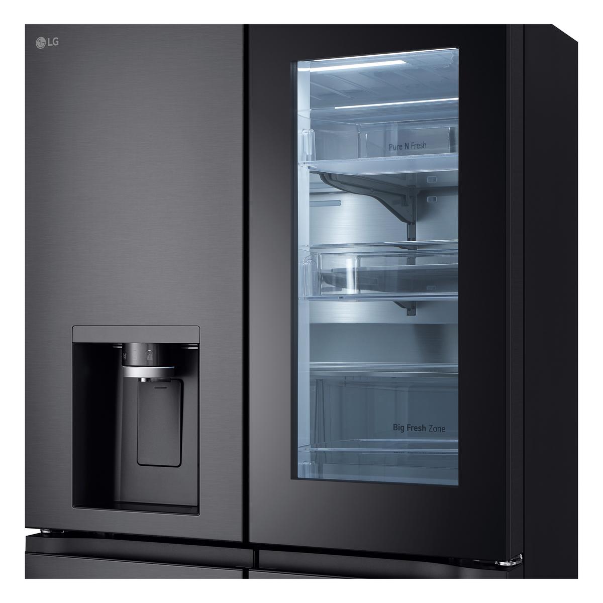 Side-By-Side Gmg960evje - Schwarz, Basics, Glas/Kunststoff (91,4/179,2/72,9cm) - LG