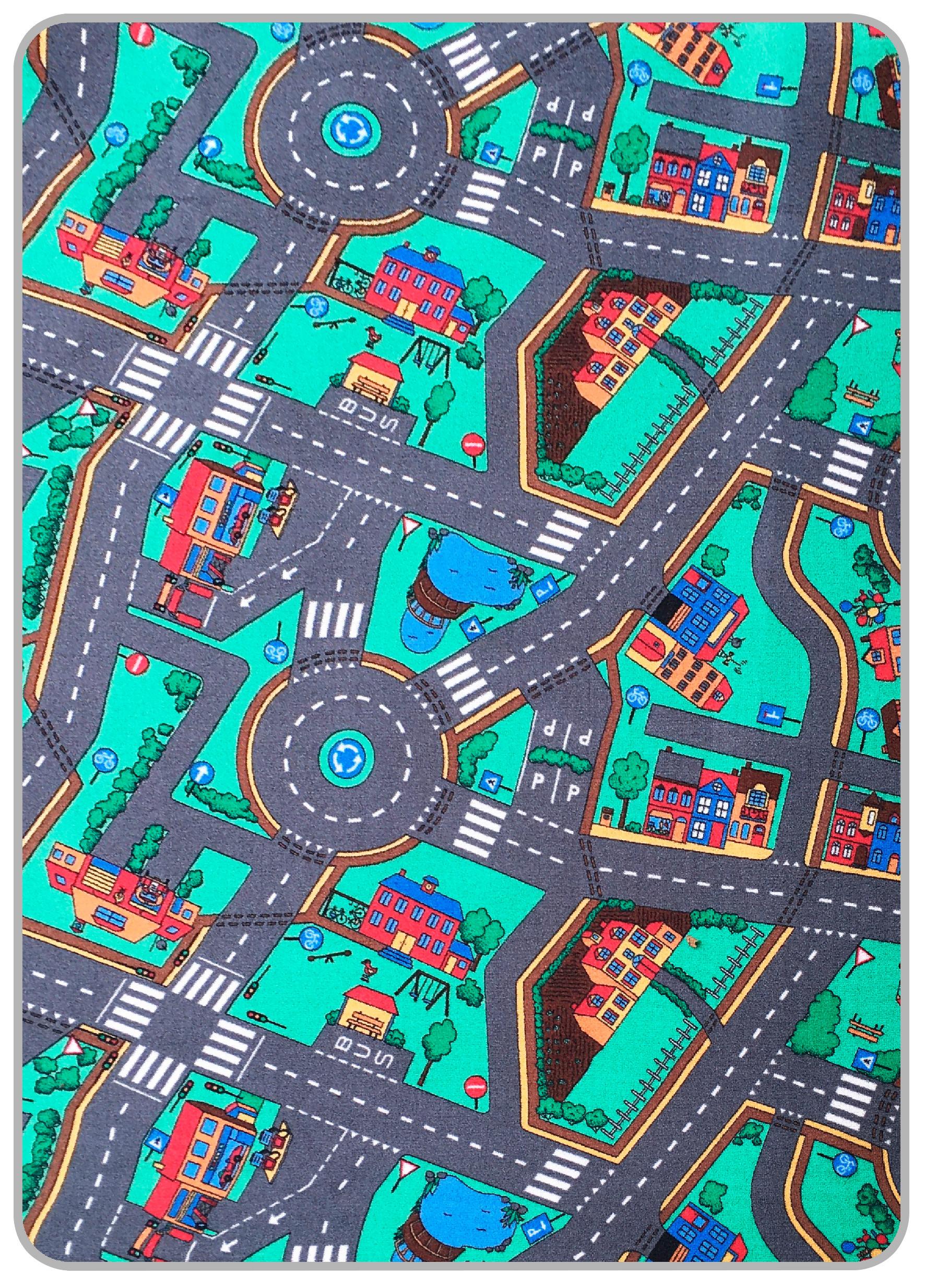 Spielteppich Straße Bobby 100x175 cm Bunt - Basics, Kunststoff (100/175cm) - Ondega