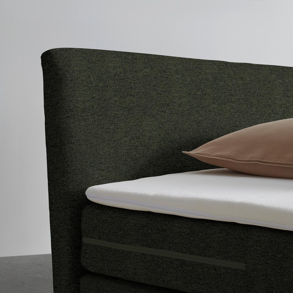 Boxspringová postel BARI 140/200, zelená - černá/zelená, Konvenční, kov/textil (140/200cm) - Mömax