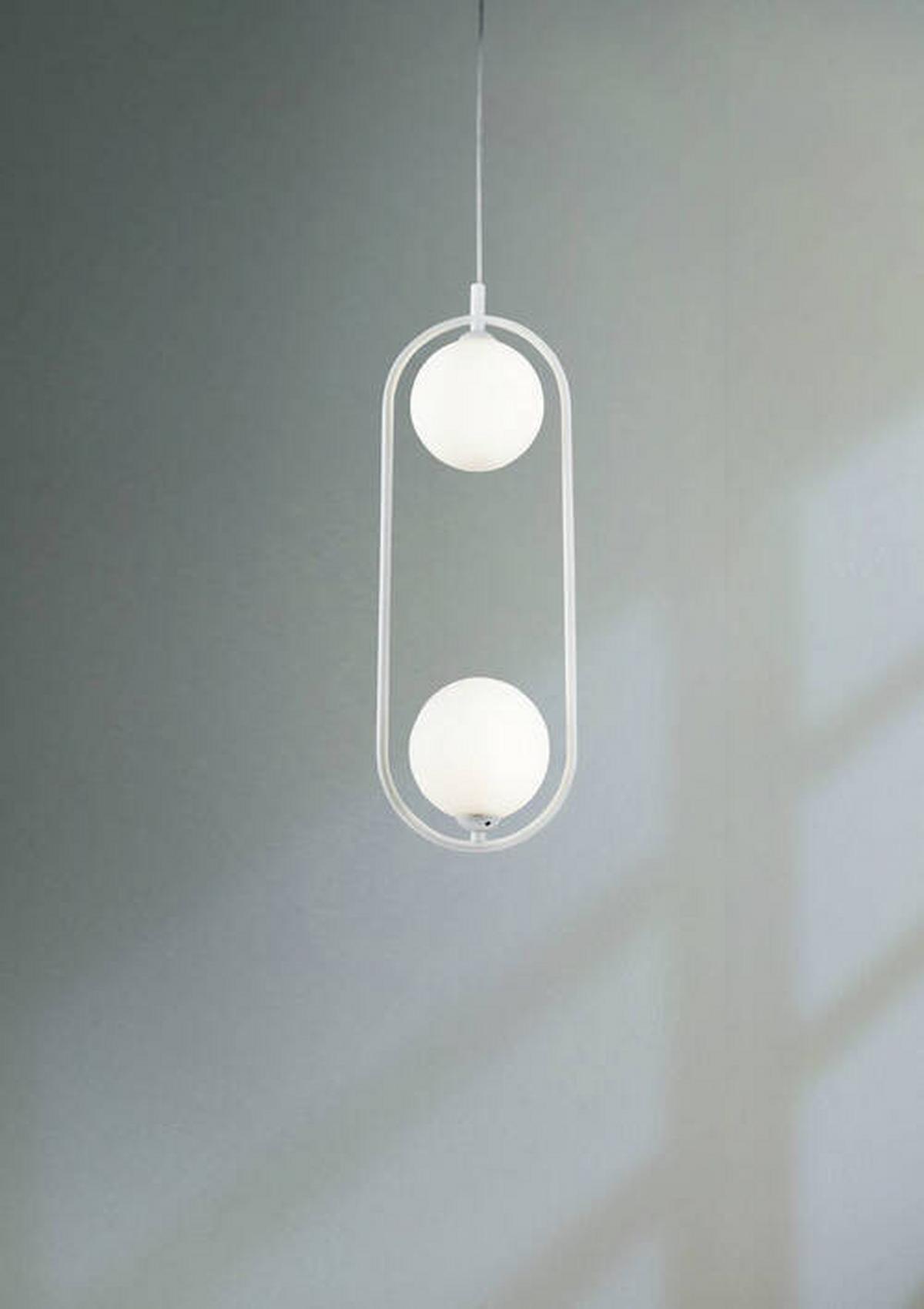 Pendelleuchte Ring - Weiß, Trend, Glas/Metall (17/12/48cm) - MAYTONI