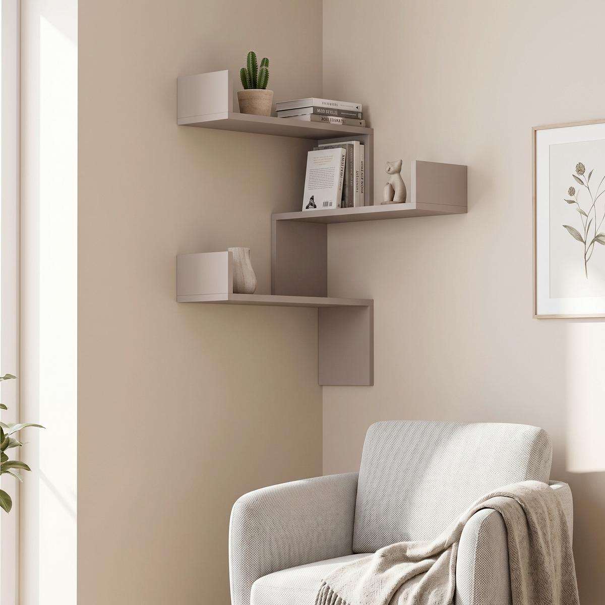 WANDBOARD Luksa, Beige B: 60 cm - Beige, Design, Holzwerkstoff (60/90/22cm) - Livetastic