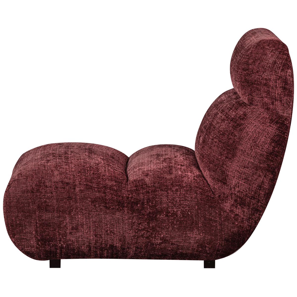 Sessel Observe Aubergine B: 75 Cm - Aubergine/Schwarz, Design, Textil (75/82/96cm) - Livetastic