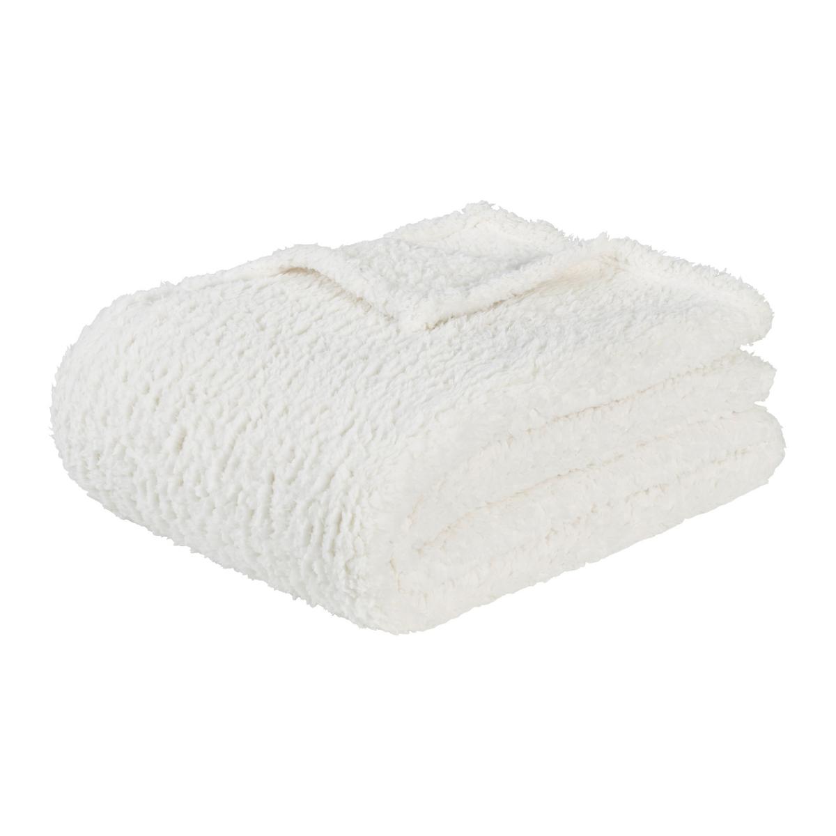 Měkká deka Teddy, 130/170cm, bílá - bílá, Moderní, textil (130/170cm) - Modern Living